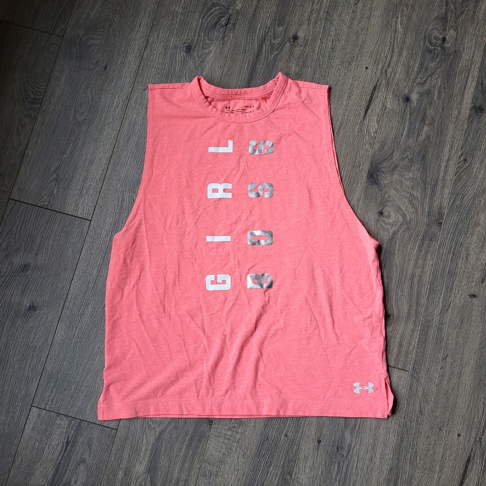 Under Armour Girl Boss Heat Gear Tank Top Pink {Large}